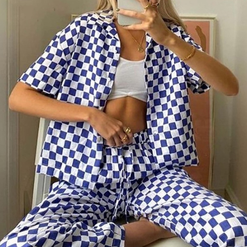 RARE Holiday The Label By Emma Mulholland | Pyjama Check Pant Set | Small